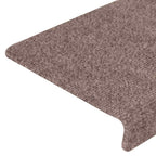 vidaXL Stufenmatten Selbstklebend 10 Stk. 65x21x4 cm Hellbraun Rechteckiger Rand