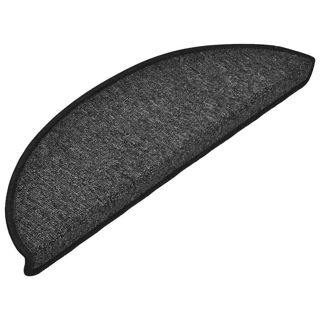vidaXL Stufenmatten 10 Stk. 56x17x3 cm Anthrazit Halbrund