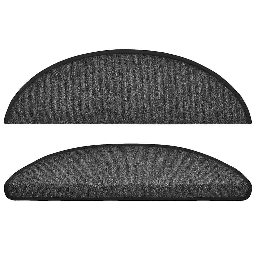 vidaXL Stufenmatten 10 Stk. 56x17x3 cm Anthrazit Halbrund