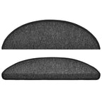 vidaXL Stufenmatten 10 Stk. 56x17x3 cm Anthrazit Halbrund