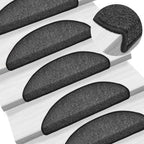 vidaXL Stufenmatten 10 Stk. 56x17x3 cm Anthrazit Halbrund