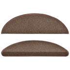 vidaXL Stufenmatten 10 Stk. 56x17x3 cm Kaffeebraun Halbrund