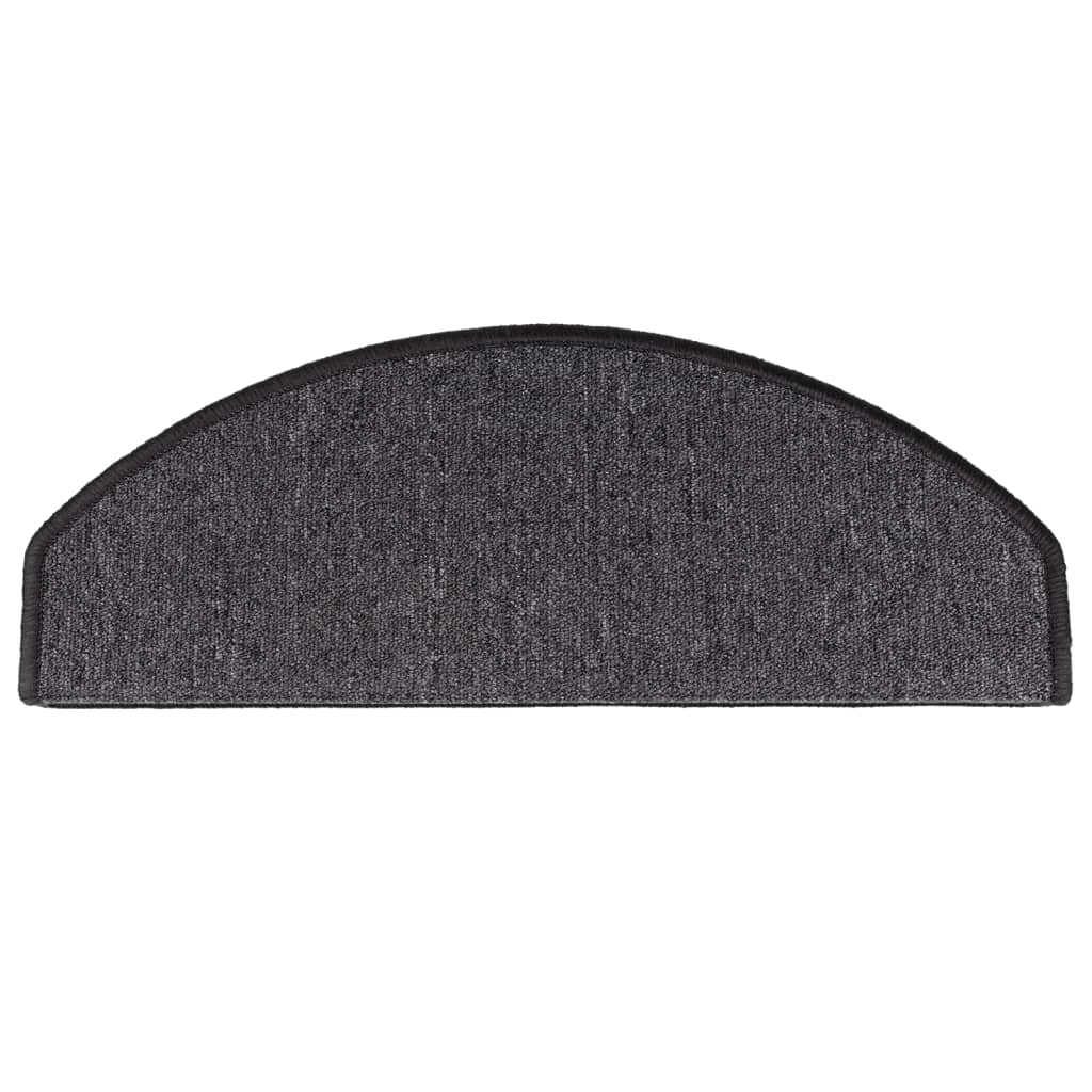 vidaXL Stufenmatten 10 Stk. 65x24x4 cm Anthrazit Halbrund Groß