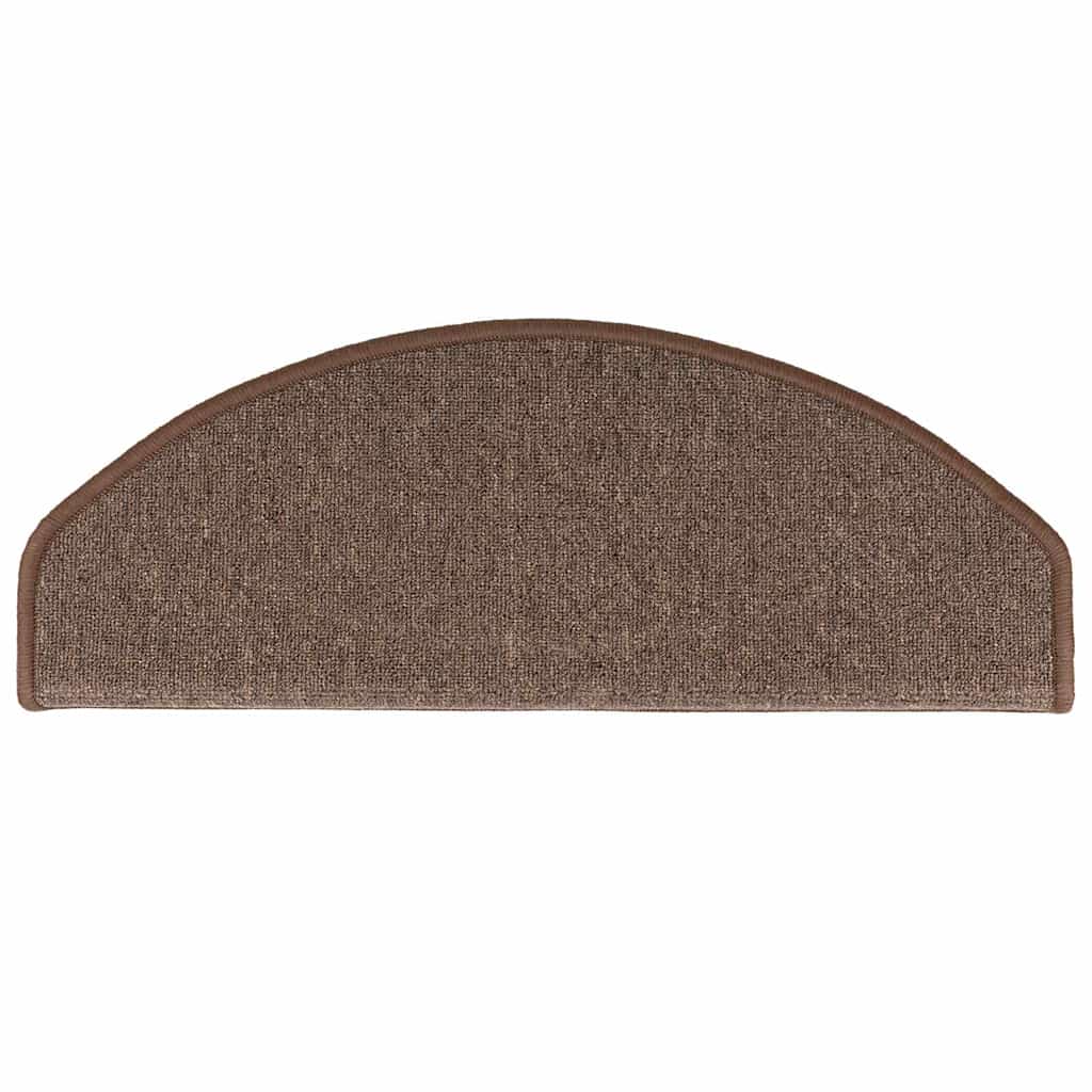 vidaXL Stufenmatten 10 Stk. 65x24x4 cm Kaffeebraun Halbrund Groß