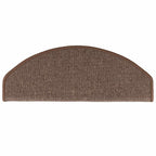 vidaXL Stufenmatten 10 Stk. 65x24x4 cm Kaffeebraun Halbrund Groß