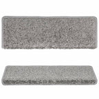 vidaXL Stufenmatten 10 Stk. 65x21x4 cm Grau Rechteckiger Rand
