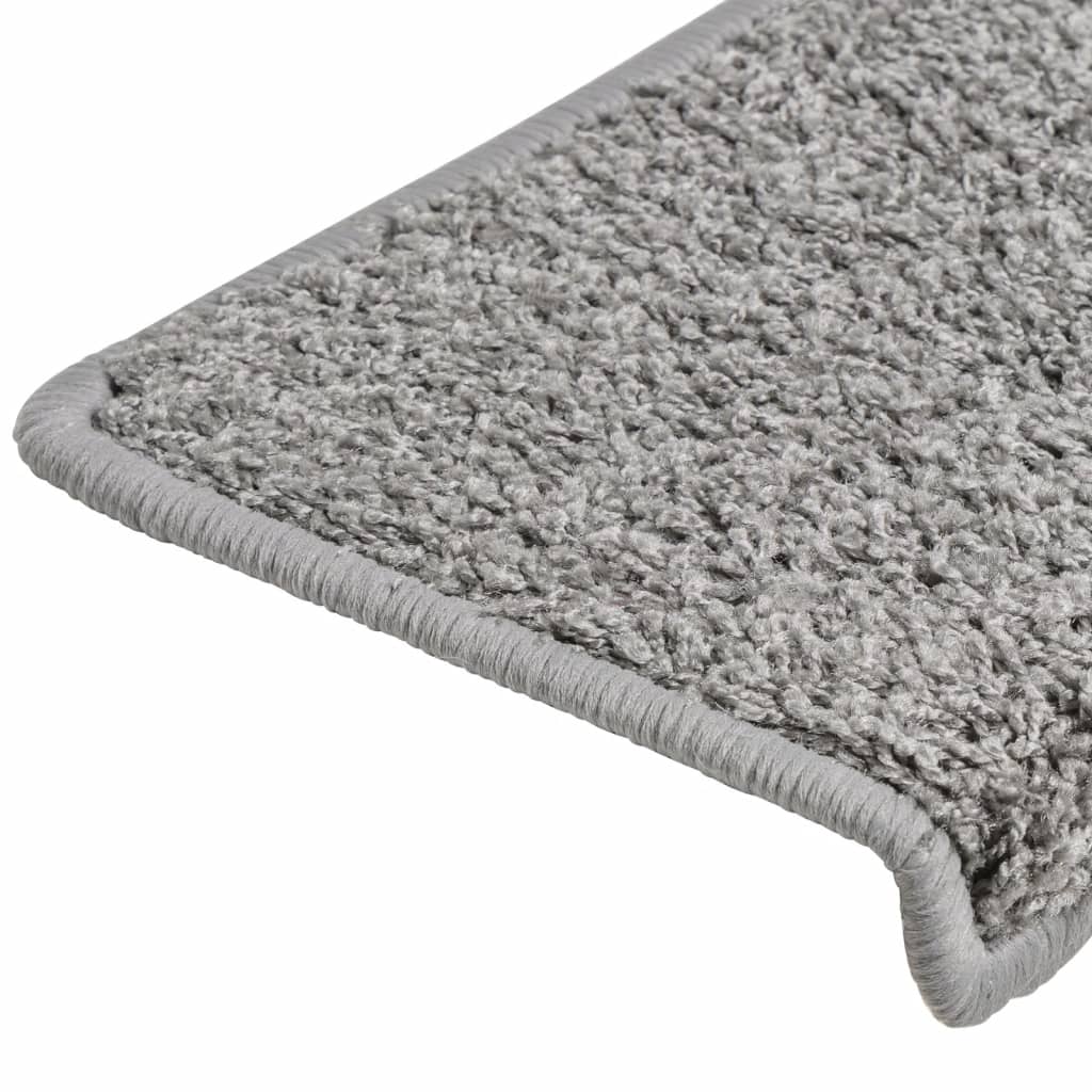 vidaXL Stufenmatten 10 Stk. 65x21x4 cm Grau Rechteckiger Rand