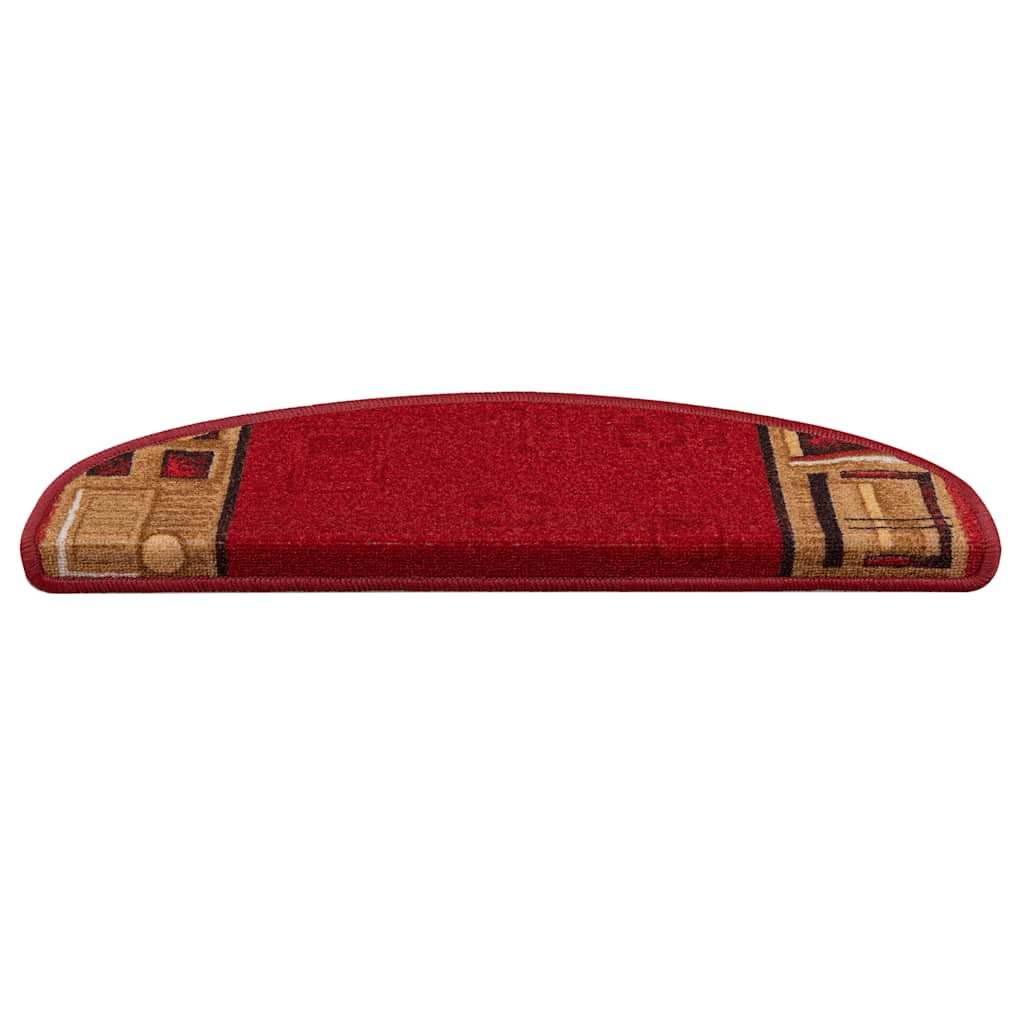 vidaXL Stufenmatten Selbstklebend 10 Stk. 65x21x4 cm Rot