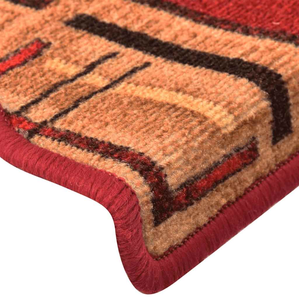 vidaXL Stufenmatten Selbstklebend 10 Stk. 65x21x4 cm Rot