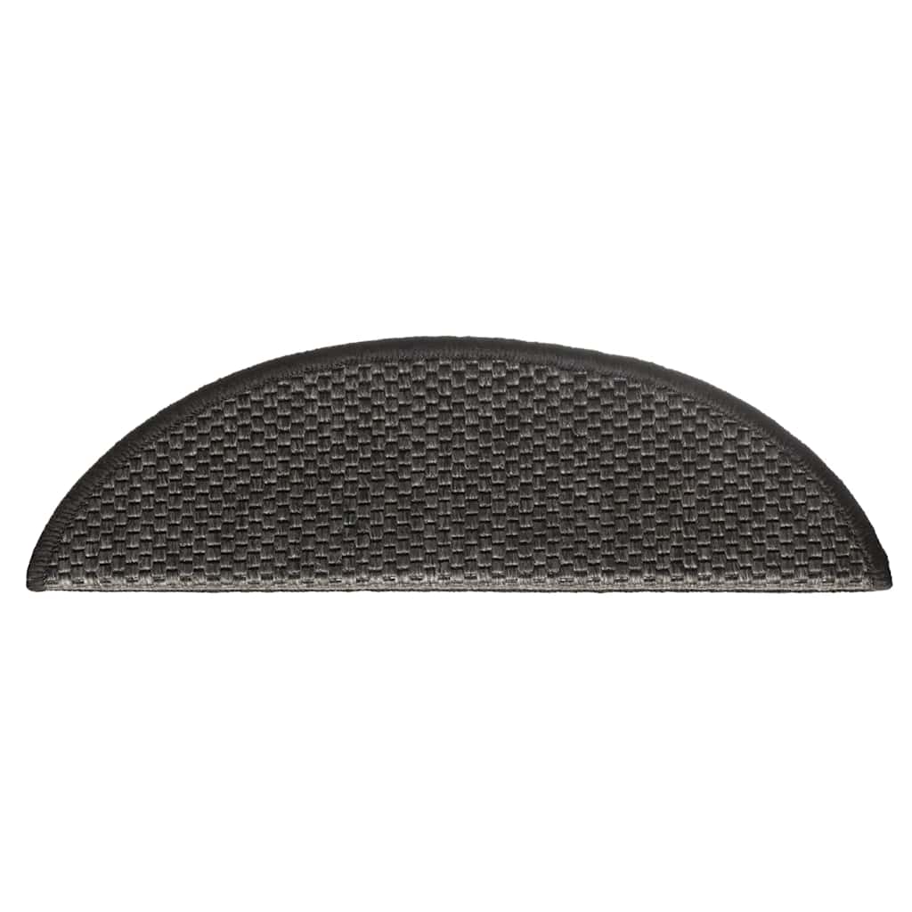 vidaXL Treppenmatten Selbstklebend Sisal 15 Stk. 56x17x3 cm Anthrazit