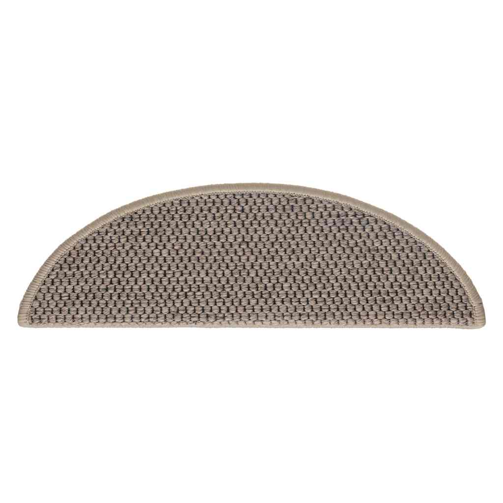 vidaXL Treppenmatten Selbstklebend Sisal 15 Stk. 56x17x3cm Dunkelbeige