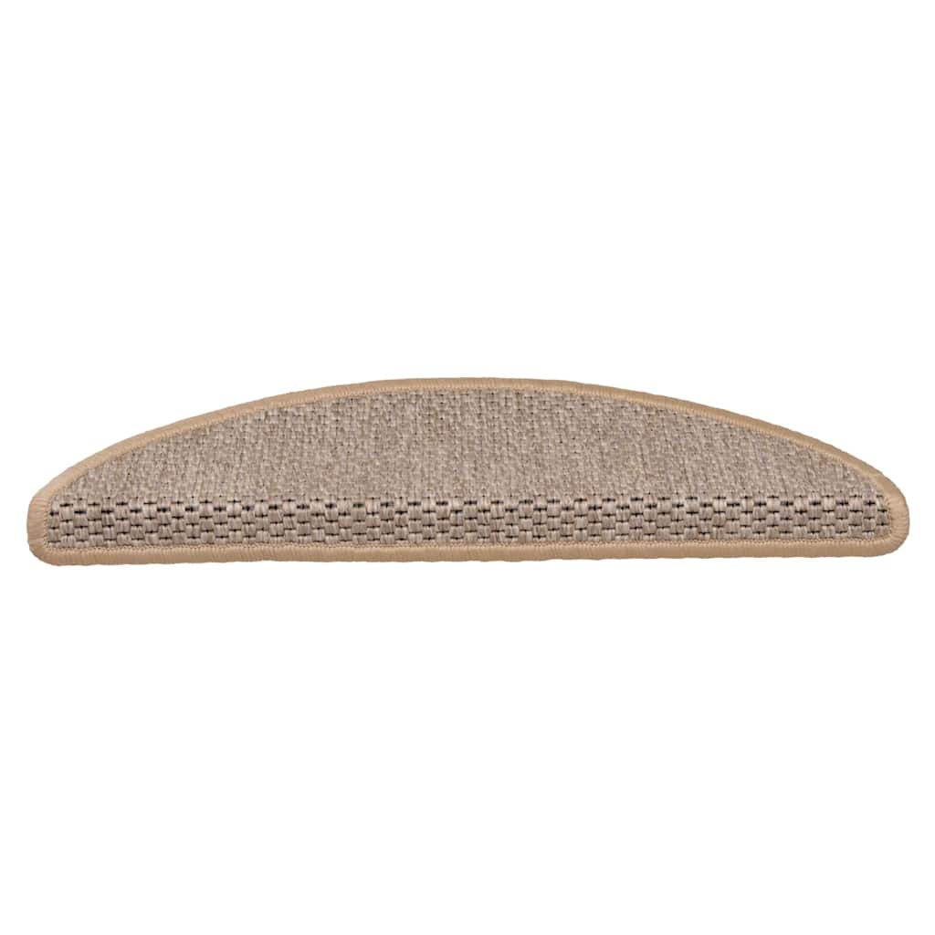 vidaXL Treppenmatten Selbstklebend Sisal 15 Stk. 56x17x3 cm Hellbeige
