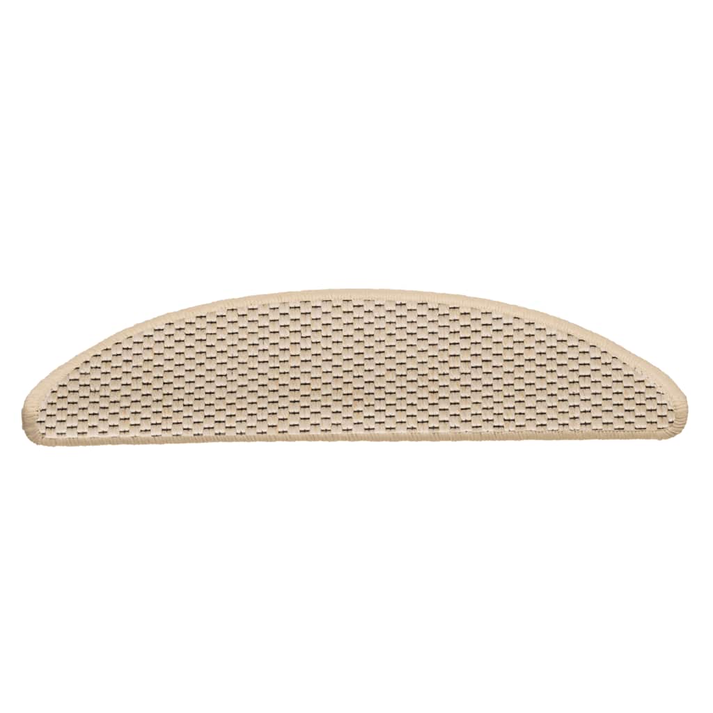 vidaXL Treppenmatten Selbstklebend Sisal-Look 15 Stk. 56x17x3 Berber