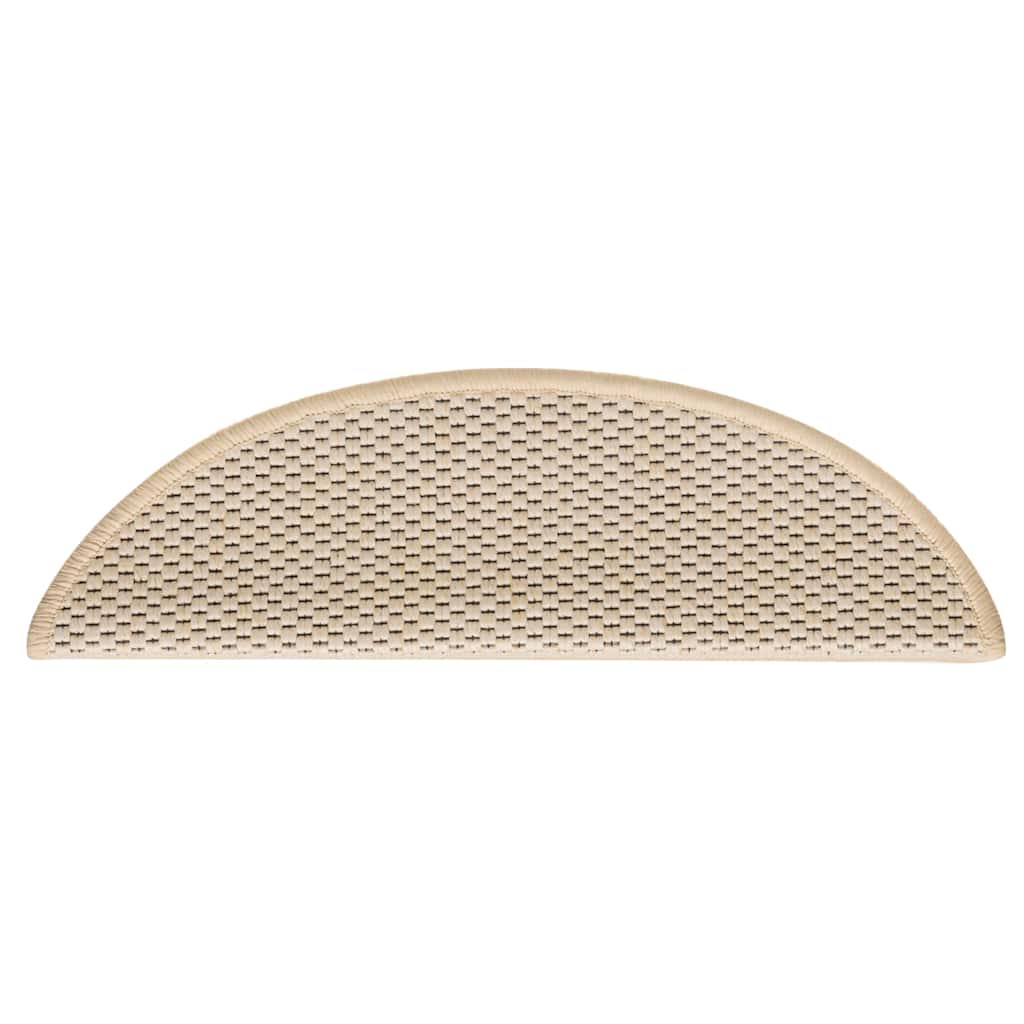 vidaXL Treppenmatten Selbstklebend Sisal-Look 15 Stk. 56x17x3 Berber