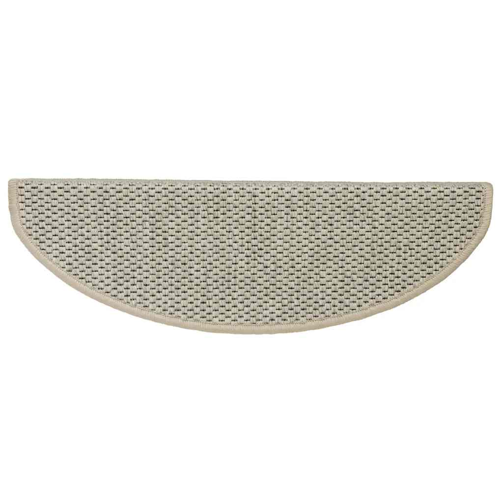 vidaXL Treppenmatten Selbstklebend Sisal-Look 15 Stk 65x21x4 Hellbeige