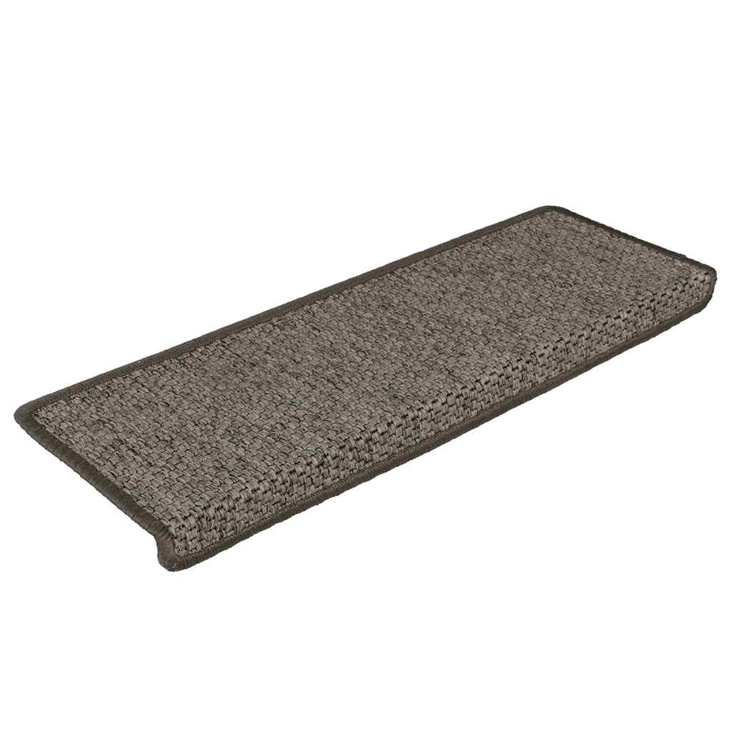 vidaXL Treppenmatten Selbstklebend Sisal 15Stk. 65x21x4cm Grau & Beige