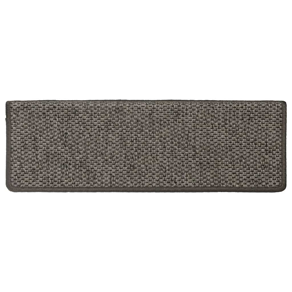 vidaXL Treppenmatten Selbstklebend Sisal 15Stk. 65x21x4cm Grau & Beige