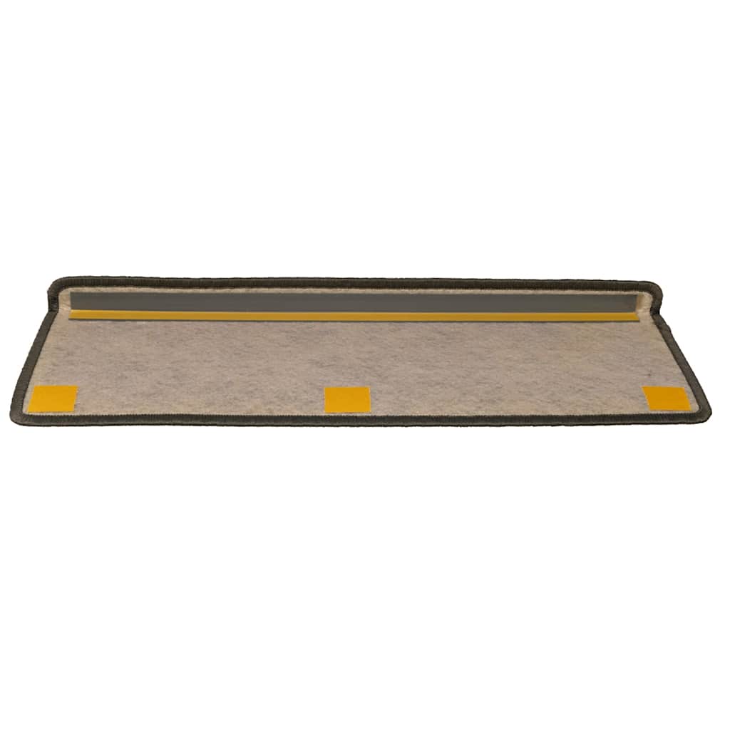 vidaXL Treppenmatten Selbstklebend Sisal 15Stk. 65x21x4cm Grau & Beige