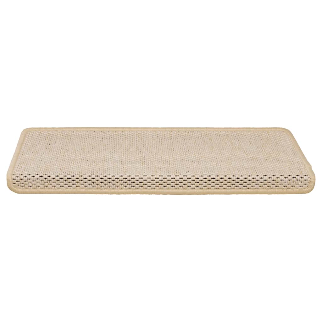 vidaXL Treppenmatten Selbstklebend Sisal-Optik 15 Stk. 65x21x4cm Berber