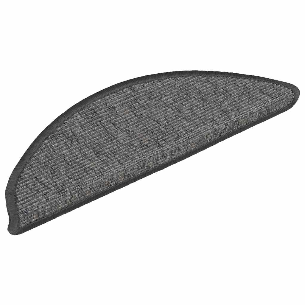 vidaXL Stufenmatten 15 Stk. 56x17x3 cm Beige und Grau Halbrund