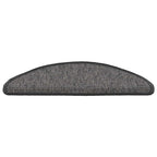 vidaXL Stufenmatten 15 Stk. 56x17x3 cm Beige und Grau Halbrund