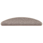 vidaXL Stufenmatten 15 Stk. 56x17x3 cm Dunkelbeige Halbrund