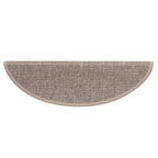 vidaXL Stufenmatten 15 Stk. 56x17x3 cm Dunkelbeige Halbrund