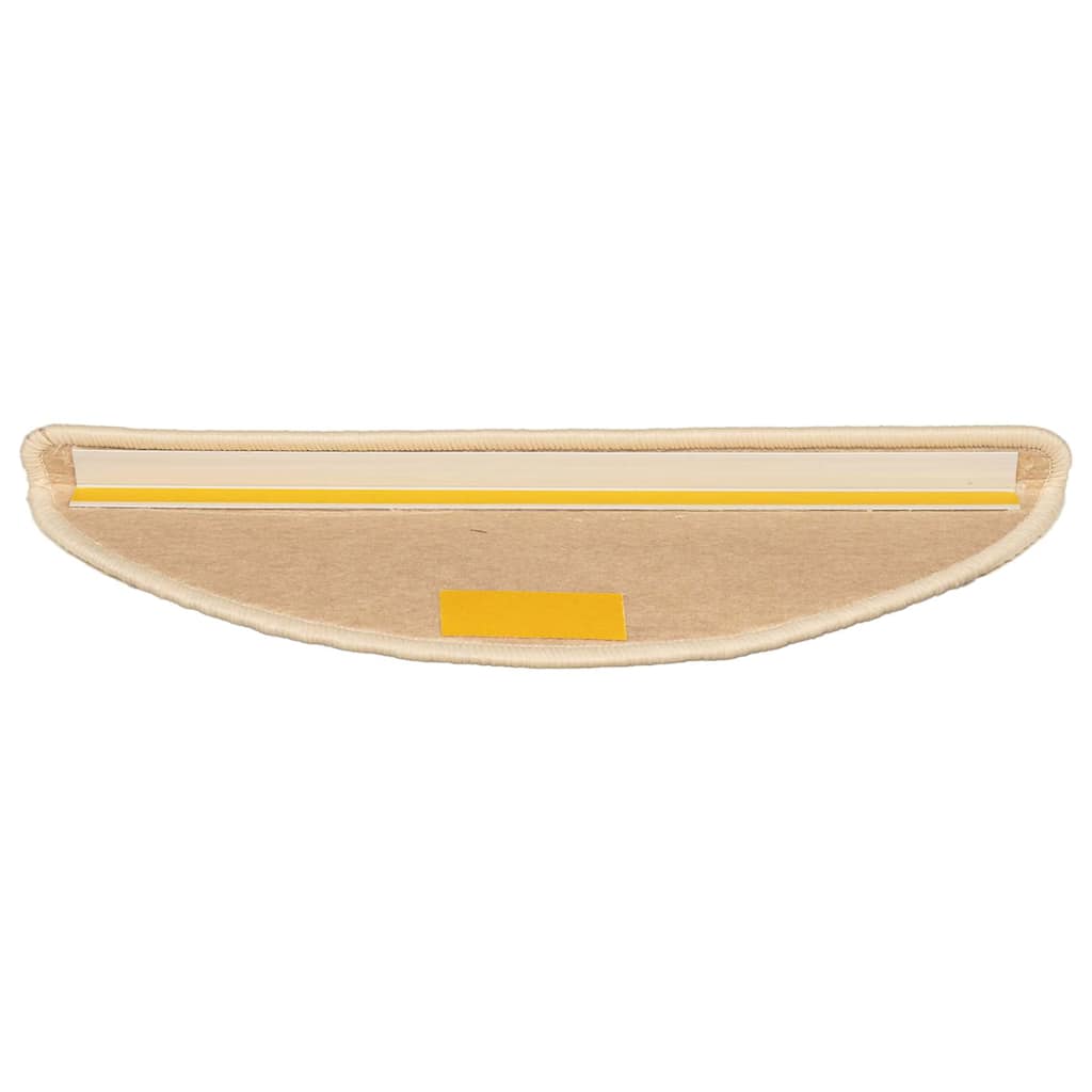 vidaXL Stufenmatten 15 Stk. 56x17x3 cm Hellbeige Halbrund