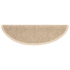 vidaXL Stufenmatten 15 Stk. 56x17x3 cm Hellbeige Halbrund
