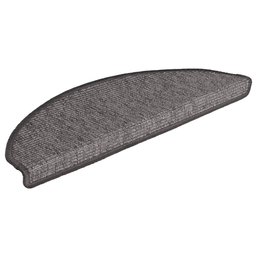 vidaXL Stufenmatten 15 Stk. 65x21x4 cm Beige und Grau Halbrund Groß