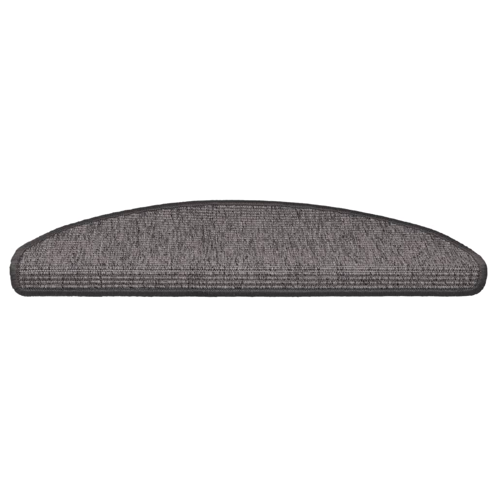 vidaXL Stufenmatten 15 Stk. 65x21x4 cm Beige und Grau Halbrund Groß