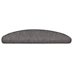 vidaXL Stufenmatten 15 Stk. 65x21x4 cm Beige und Grau Halbrund Groß