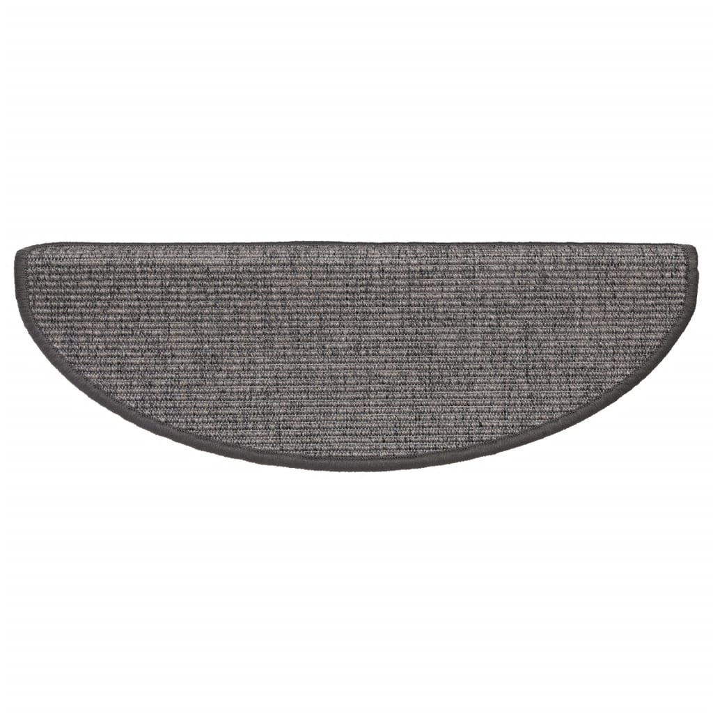 vidaXL Stufenmatten 15 Stk. 65x21x4 cm Beige und Grau Halbrund Groß