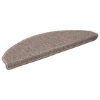 vidaXL Stufenmatten 15 Stk. 65x21x4 cm Dunkelbeige Halbrund Groß