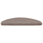 vidaXL Stufenmatten 15 Stk. 65x21x4 cm Dunkelbeige Halbrund Groß
