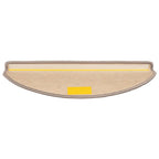 vidaXL Stufenmatten 15 Stk. 65x21x4 cm Dunkelbeige Halbrund Groß