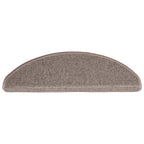 vidaXL Stufenmatten 15 Stk. 65x21x4 cm Dunkelbeige Halbrund Groß
