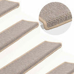 vidaXL Stufenmatten 15 Stk. 65x21x4 cm Silber Rechteckiger Rand
