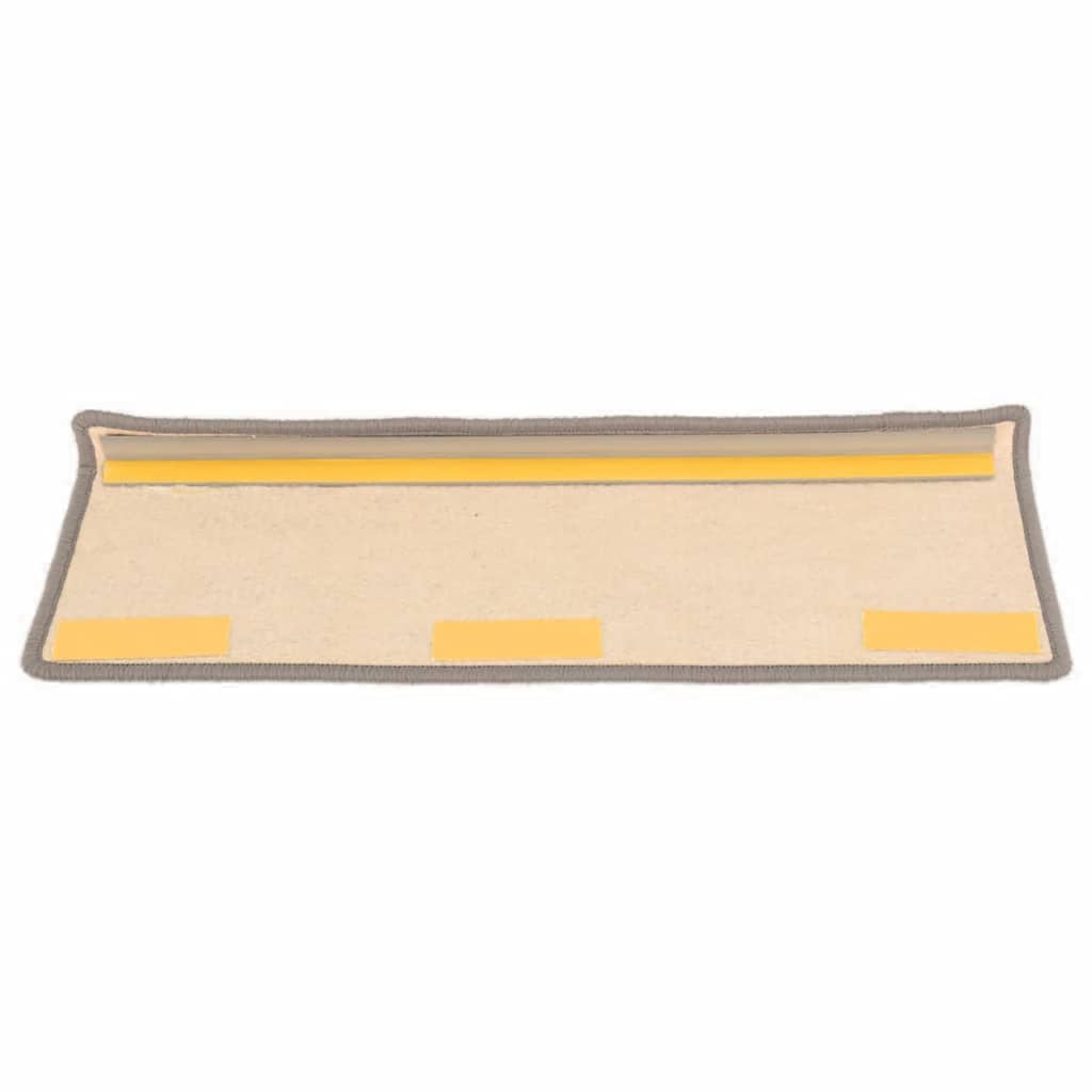 vidaXL Stufenmatten 15 Stk. 65x21x4 cm Dunkelbeige Rechteckiger Rand