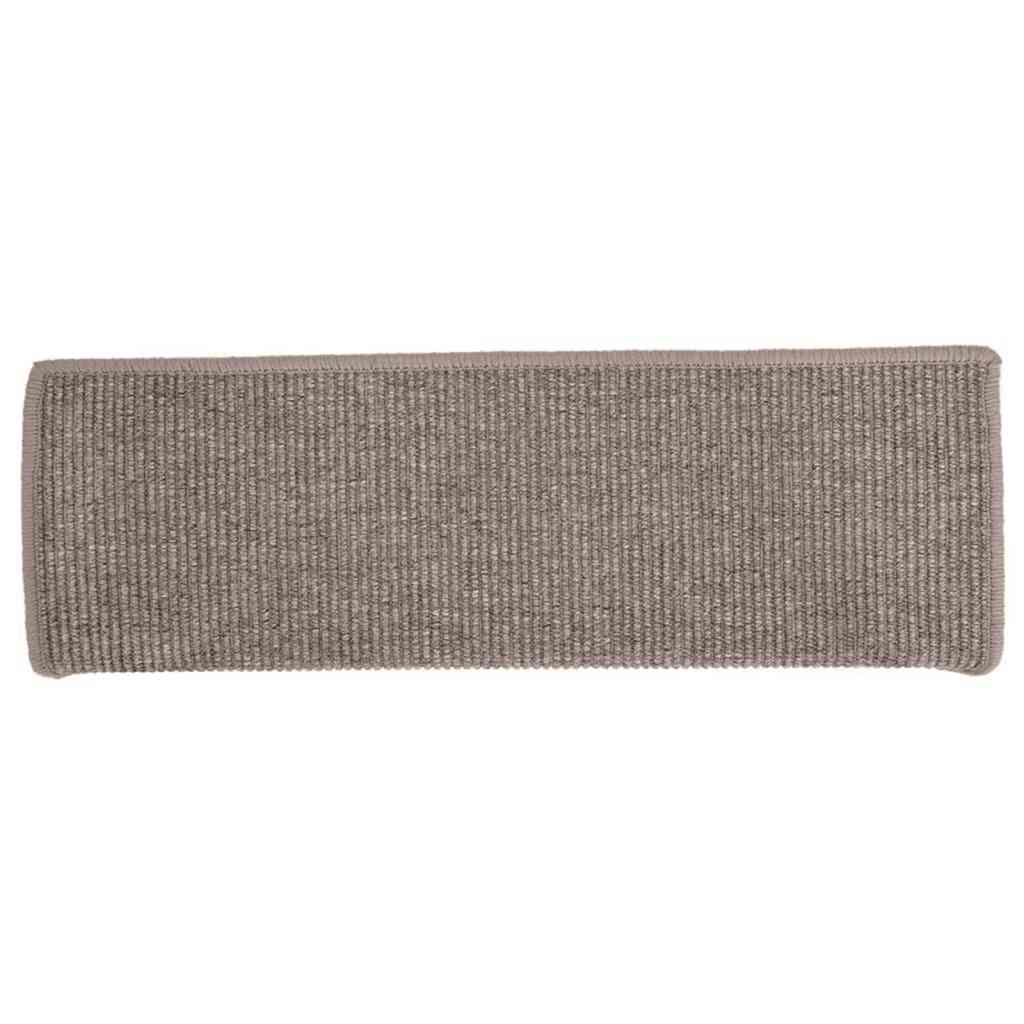 vidaXL Stufenmatten 15 Stk. 65x21x4 cm Dunkelbeige Rechteckiger Rand