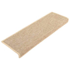 vidaXL Stufenmatten 15 Stk. 65x21x4 cm Hellbeige Rechteckiger Rand