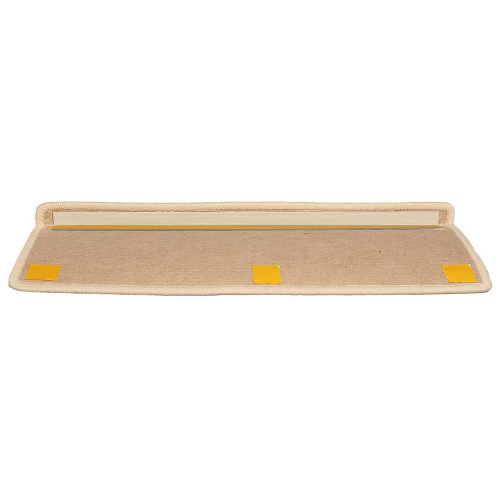 vidaXL Stufenmatten 15 Stk. 65x21x4 cm Hellbeige Rechteckiger Rand