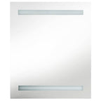 vidaXL LED-Bad-Spiegelschrank Schwarz 50x14x60 cm