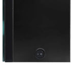 vidaXL LED-Bad-Spiegelschrank Glänzendes Schwarz 50x14x60 cm
