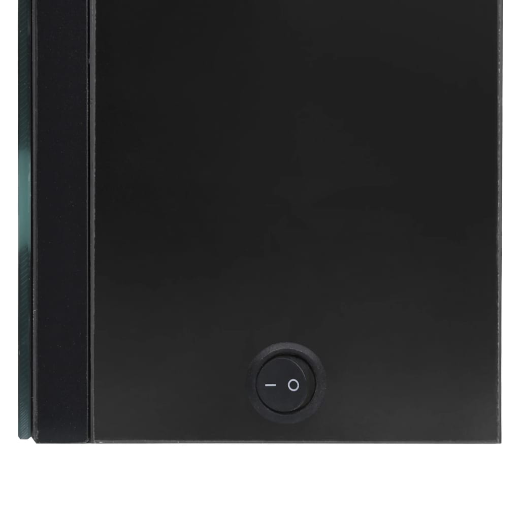 vidaXL LED-Bad-Spiegelschrank Glänzendes Schwarz 50x14x60 cm