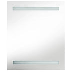 vidaXL LED-Spiegelschrank fürs Bad Glänzend Grau 50x14x60 cm