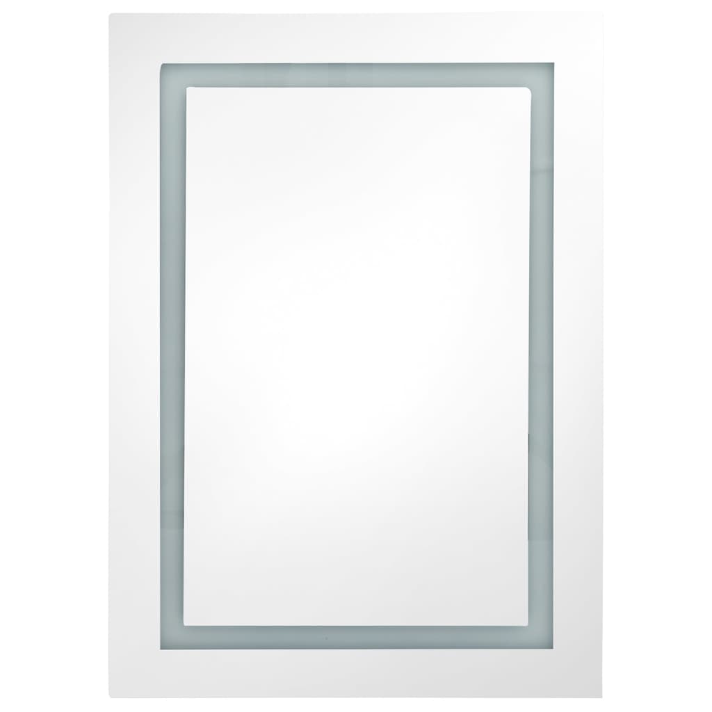 vidaXL LED-Spiegelschrank fürs Bad Grau 50x13x70 cm