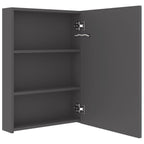 vidaXL LED-Spiegelschrank fürs Bad Grau 50x13x70 cm
