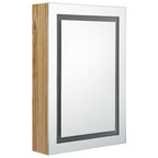 vidaXL LED-Spiegelschrank fürs Bad Eichenoptik 50x13x70 cm