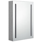vidaXL LED-Spiegelschrank fürs Bad Betongrau 50x13x70 cm